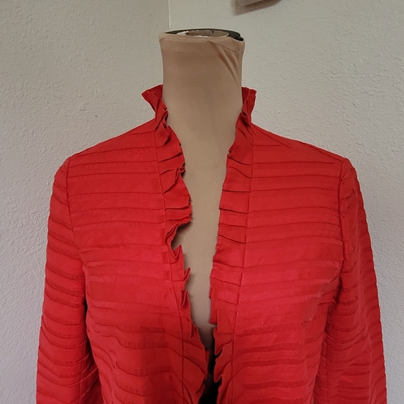 Lafayette 148 New York Vibrant Red Jacket - Picture 3 of 5